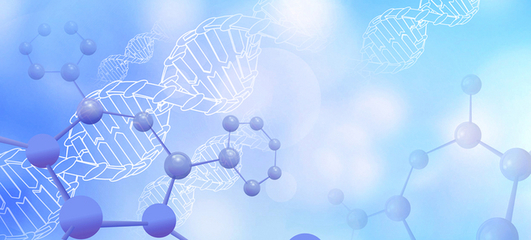 藍色科技生物醫療分子banner高清素材.